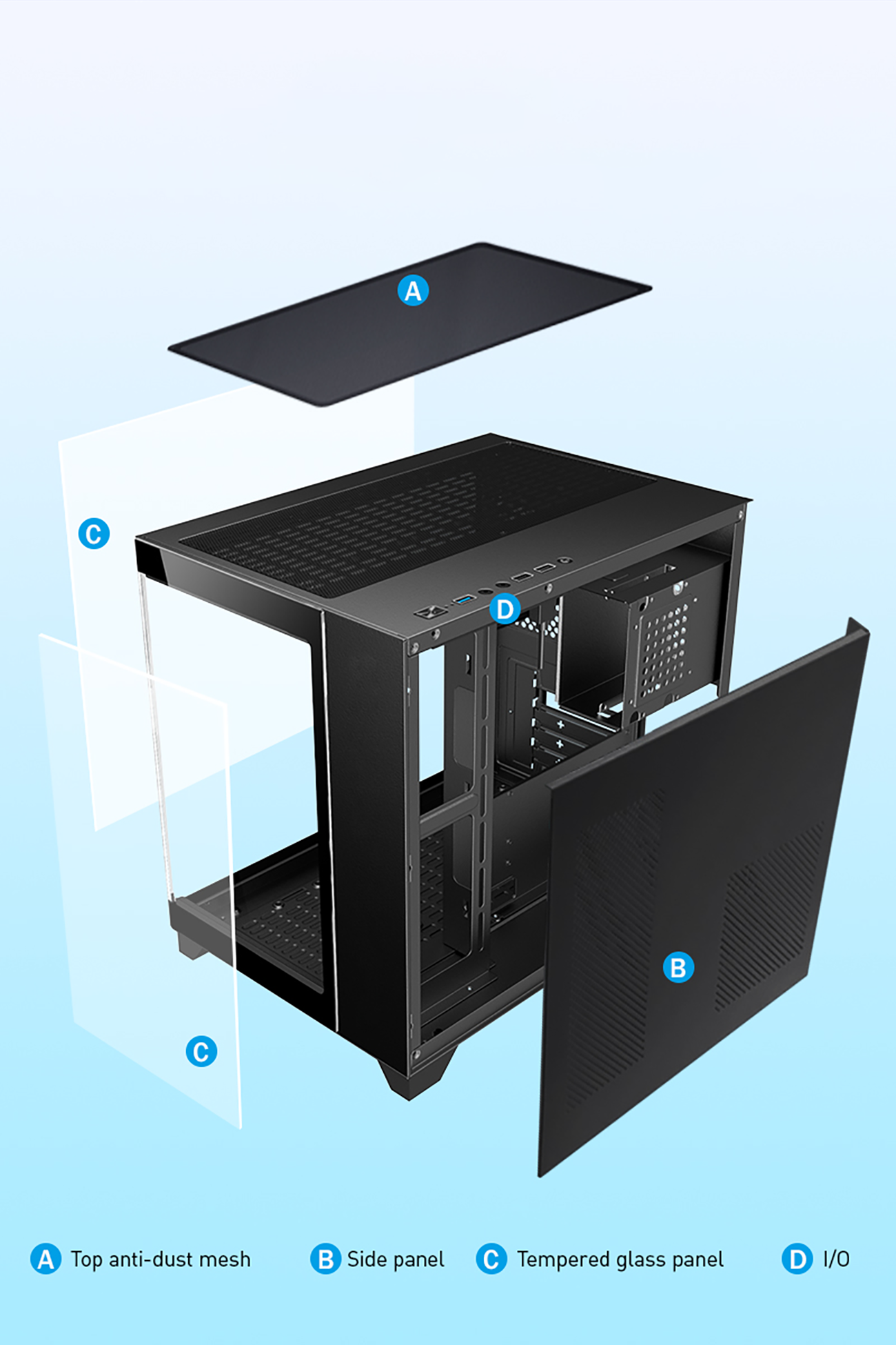 DIYPC ARGB-Q3.v2 Gaming Computer Case